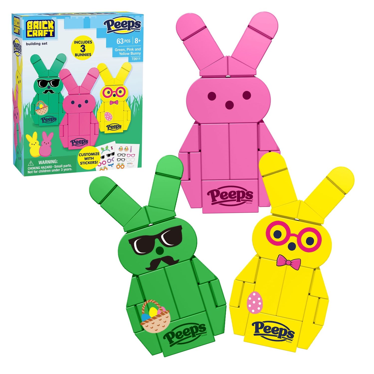 PEEPS BUILDING BLOCKS SET 3 PACK BUNNIES