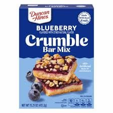 DUNCAN HINES BLUEBERRY CRUMBLE BAR MIX