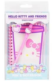 HELLO KITTY AND FRIENDS SNACK SHOP PEN AND NOTEBOOK