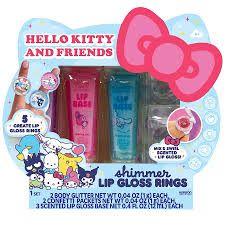 HELLO KITTY AND FRIENDS SHIMMER LIP GLOSS RINGS