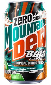 MOUNTAIN DEW BAJA CABO CITRUS ZERO CAN