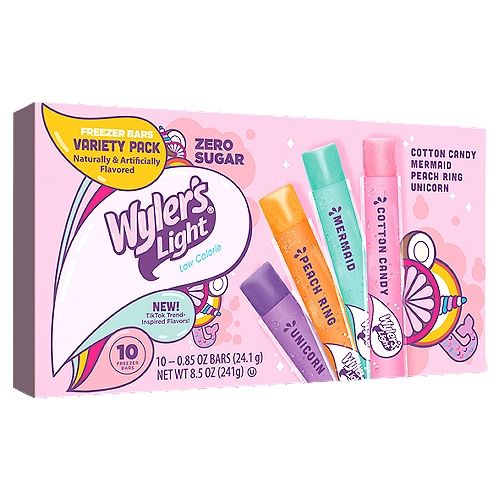 WYLERS LIGHT VARIETY PACK FREEZER POPS 10 PACK