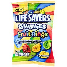 LIFE SAVERS GUMMIES FRUIT RINGS 7 OZ BAG