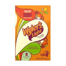 WYLERS  LIGHT RAINBOW SHERBET 8 PK SINGLES TO GO
