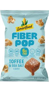 SMARTFOOD FIBER POP TOFFEE AND SEA SALT