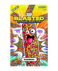 1 UP BLASTED SOUR BELTS RAINBOW
