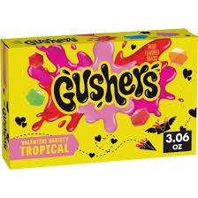 GUSHERS VALENTINE VARIETY TROPICAL THEATRE BOX