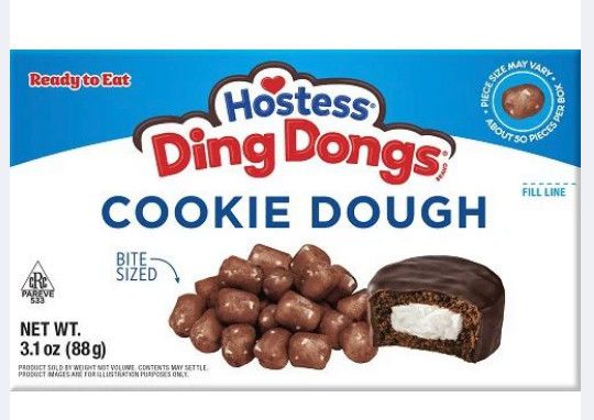 HOSTESS DING DONGS COOKIE DOUGH BITES THEATRE BOX