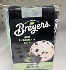 BREYERS MINT CHOCOLATE CHIP SCENTED CANDLE