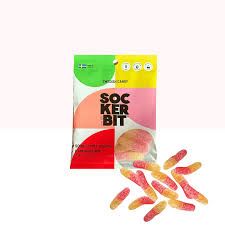 SOC KER BIT SOUR GUMMY  WORMS SWEDISH CANDY