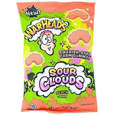 WARHEADS SOUR CLOUDS PEACH 4.5OZ