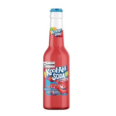 KOOL AID TROPICAL PUNCH SODA GLASSS BOTTLE