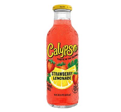 CALYPSO STRAWBERRY  LEMONADE SODA GLASS BOTTLE