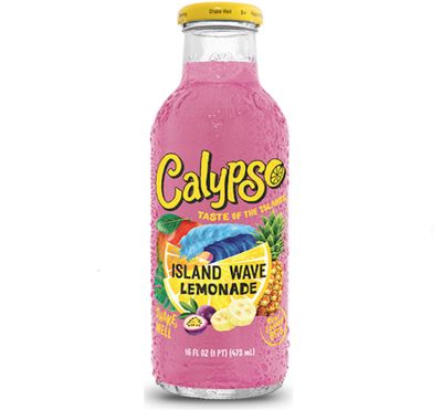 CALYPSO ISLAND WAVE LEMONADE SODA GLASS BOTTLE