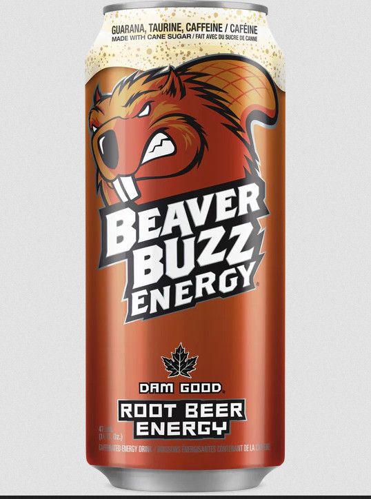 BEAVER BUZZ ENERGY SODA CAN