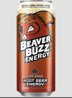 BEAVER BUZZ ENERGY SODA CAN