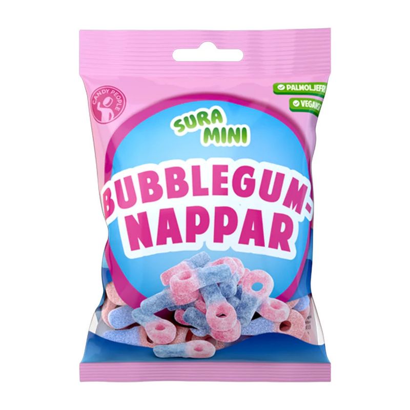 CANDY PEOPLE SOUR MINI BUBBLEGUM PACIFIERS 70G (VEGAN, GELATIN  &amp; GLUTEN FREE)