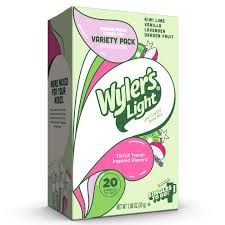 WYLERS LIGHT WATERTOK INSPIRED FUN FLAVORS 20 PACK KIWI LIME , VANILLA, LAVENDER, DRAGON FRUIT