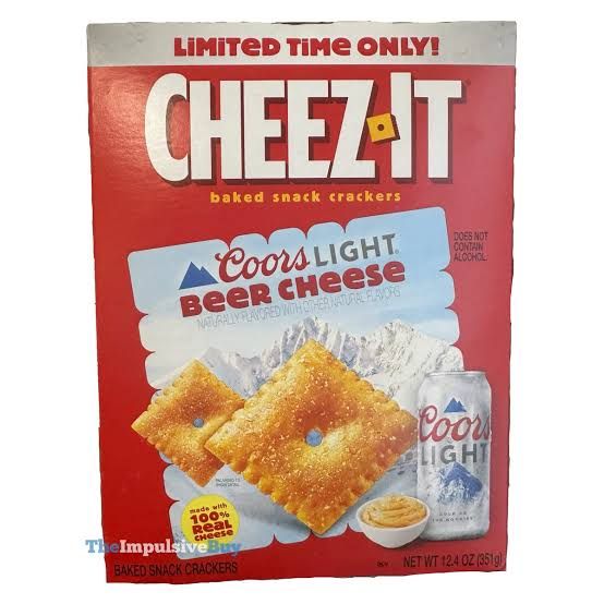 CHEEZ IT COORS LIGHT BEER CHEESE