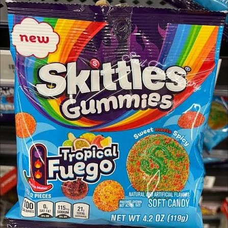 SKITTLES GUMMIES TROPICAL FUEGO 4.2 OZ