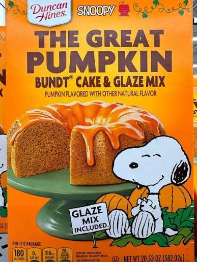 DUNCAN HINES THE GREAT PUMPKIN BUNDT CAKE AND GLAZE MIX