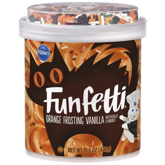 PILLSBURY FUNFETTI ORANGE HALLOWEEN FROSTING