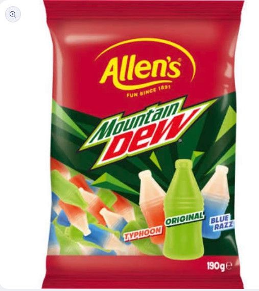 Allen's Mountain Dew Bottles 190g ( Australia)