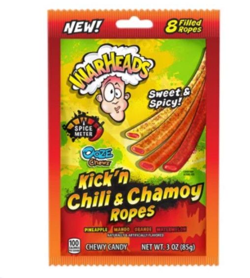 Warheads Kick'n Chili &amp; Chamoy Ropes 3oz