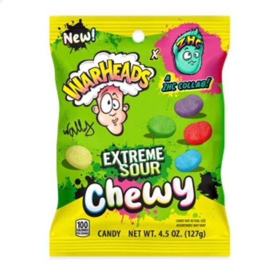 Warheads Extreme Sour Chewy Peg Bag 4.5oz