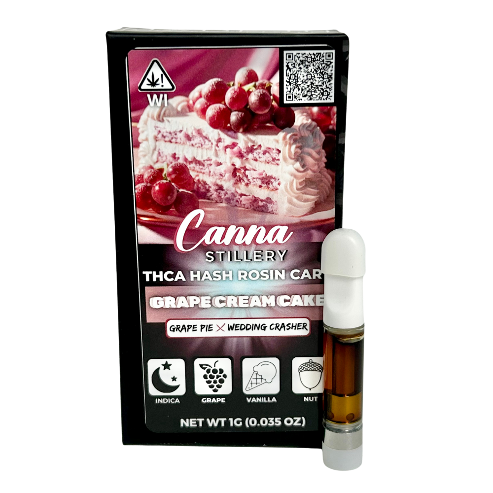 Canna Stillery THCA Live Rosin Cart 1g Grape Cream Cake