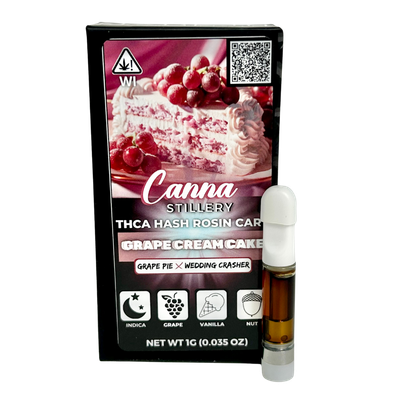 Canna Stillery THCA Live Rosin Cart 1g Grape Cream Cake