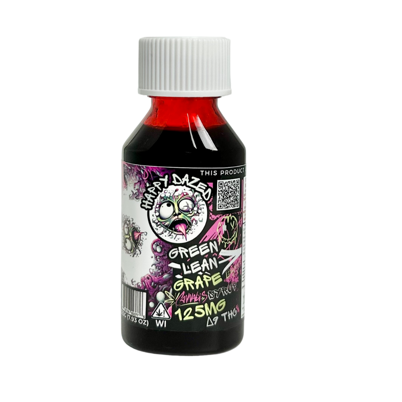 Happy Dazed Green Lean - Grape 135mg D9 THC (2oz)