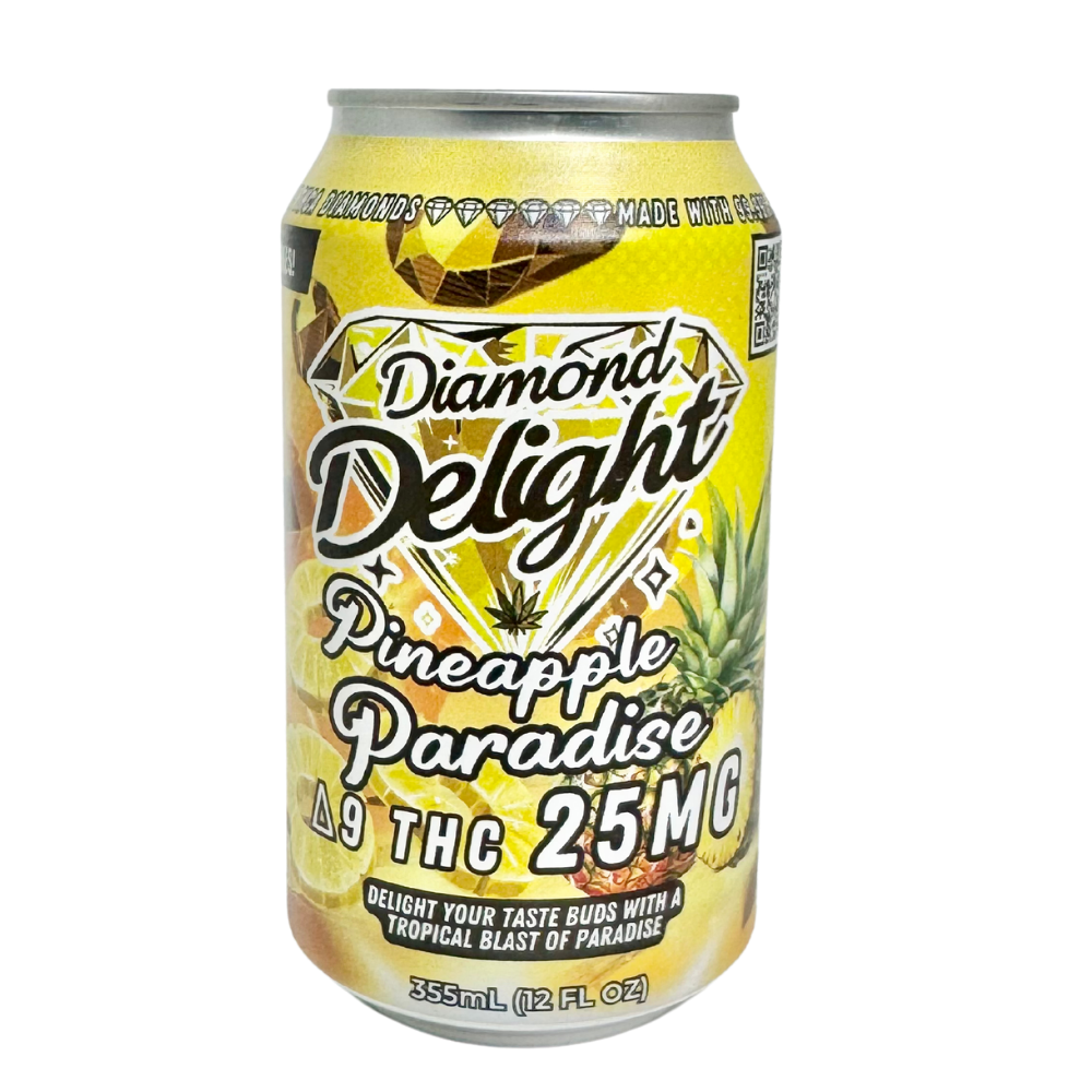 Diamond Delight Soda - Pineapple Paradise 25mg D9 (12oz)