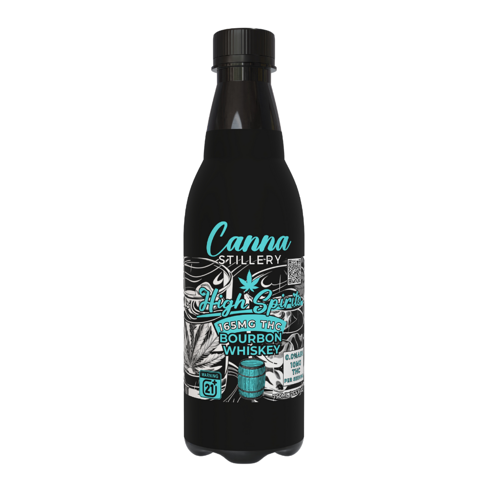 Canna Stillery High Spirits Bourbon 33mg Rosin D9 THC (150mL)