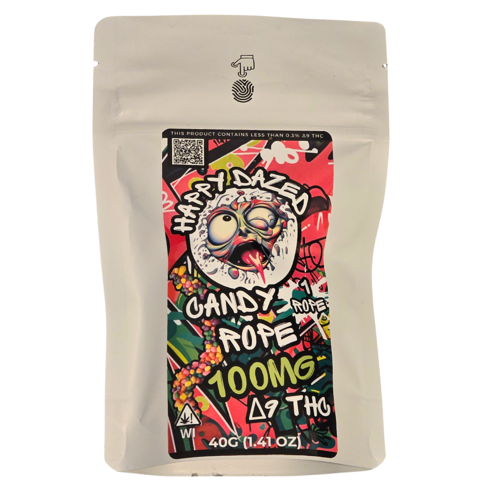 Happy Dazed Nerd Ropes D9 THC 100mg