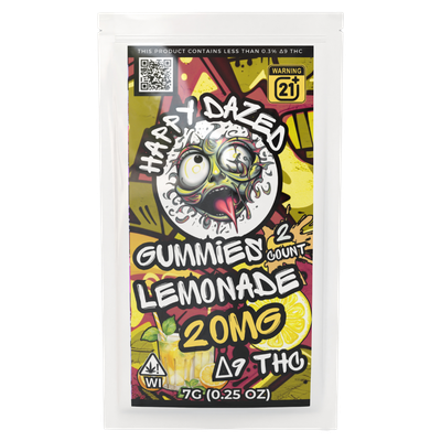 Happy Dazed Gummies - Lemonade 20mg D9 THC (2 Count)