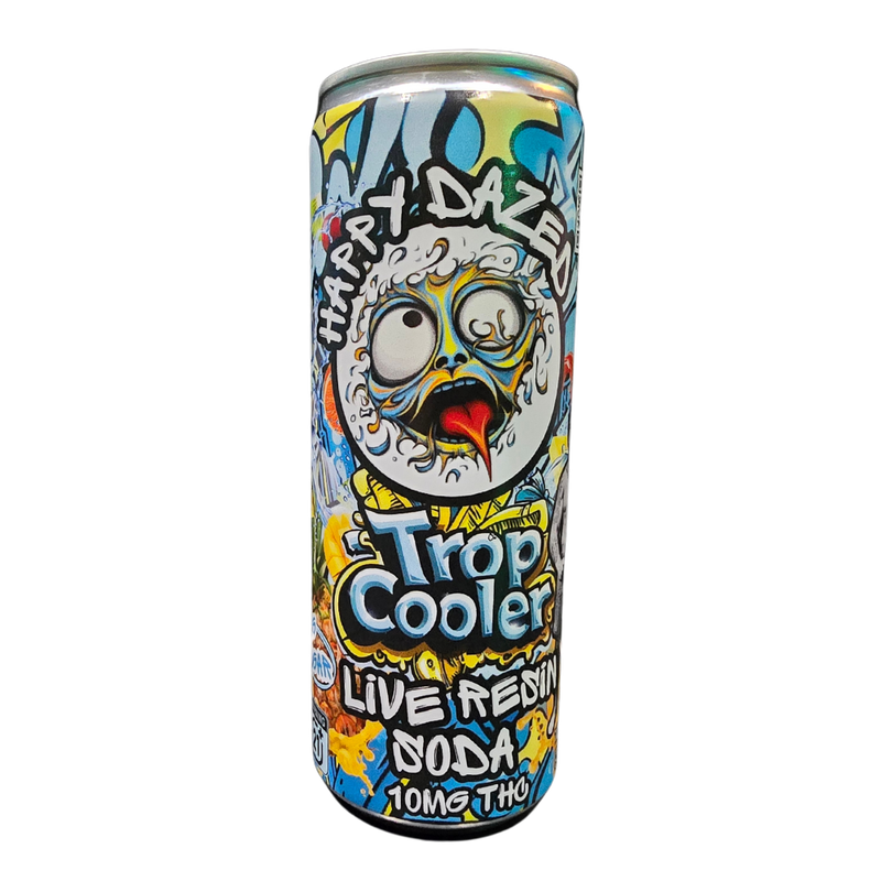 Happy Dazed Live Resin Soda - Trop Cooler 10mg D9 THC (12oz)