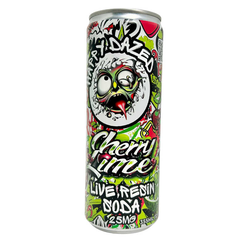 Happy Dazed Live Resin Soda - Cherry Lime 25mg D9 THC (12oz)