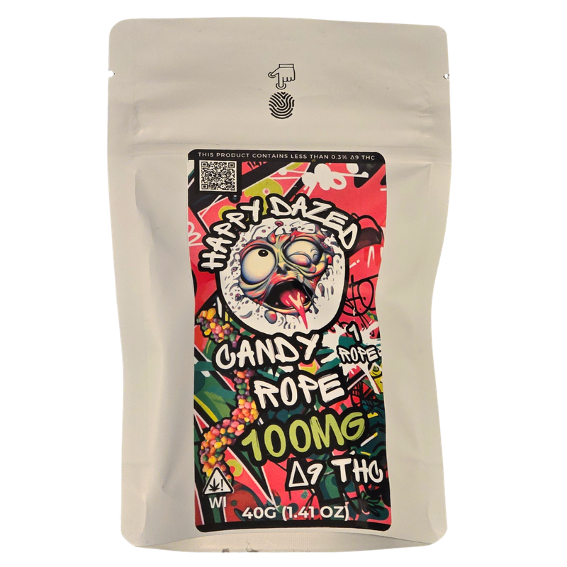 Happy Dazed Nerd Ropes D9 THC 100mg