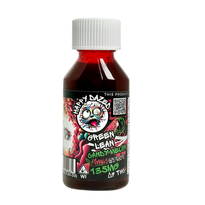 Happy Dazed Green Lean - Candy Melon 135mg D9 THC (2oz)