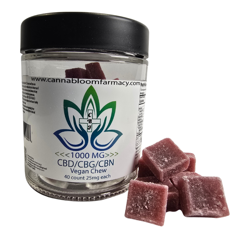 Canna Bloom Farmacy Sleep Gummies - Grape 1000mg CBD CBG CBN (40 Count)