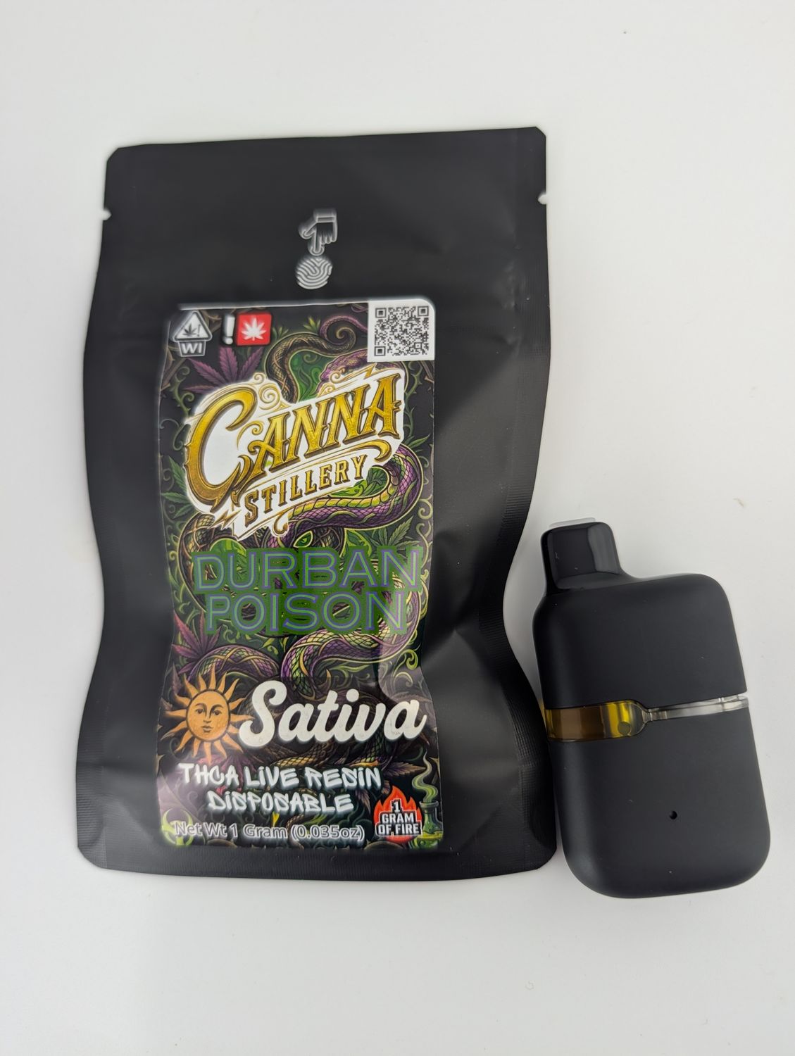 Canna Stillery Durban Poison 1gram Live Resin Disposable
