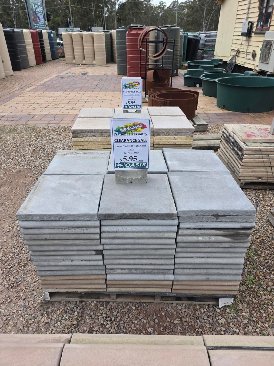 NATIONAL MASONRY Pavers $5.95 2nd’s - Normal Price $14 To $18 Each.
