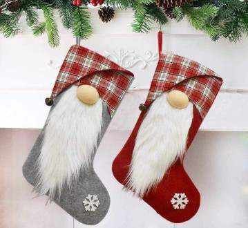 Christmas Gnome Stocking, Colour: Red