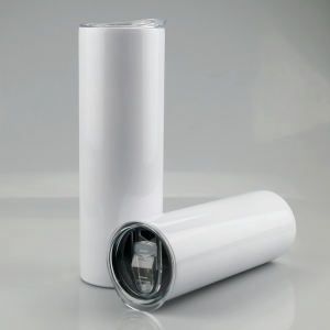 20 0z. Stainless Steel Tumbler - white
