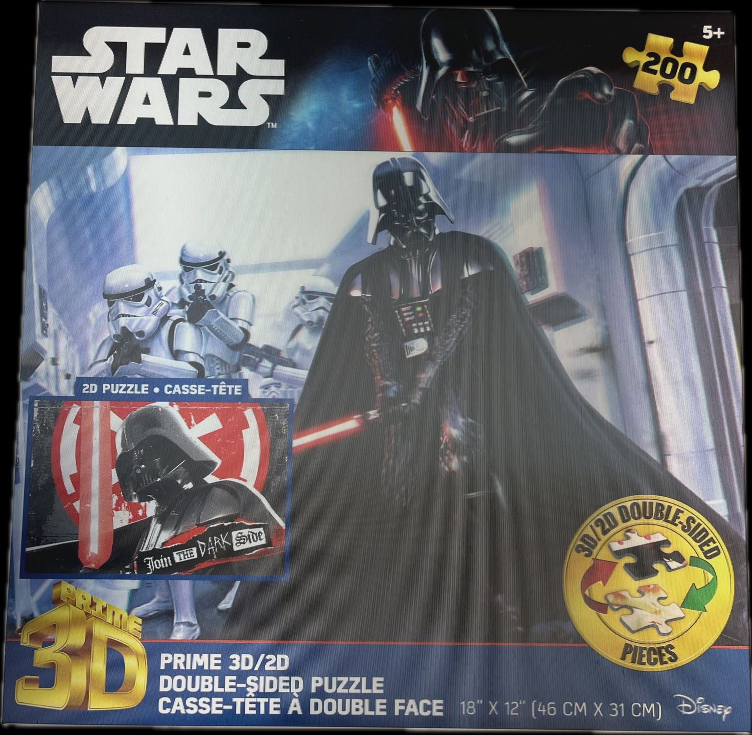 3D/2D Double Sided Puzzle, Style: Star Wars - 200 pce.