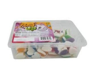Jelly Bright Bicolor Heart Round Candy