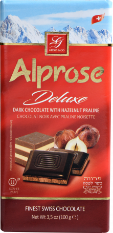 Alprose Deluxe Parve Chocolate Bar 3.5 oz