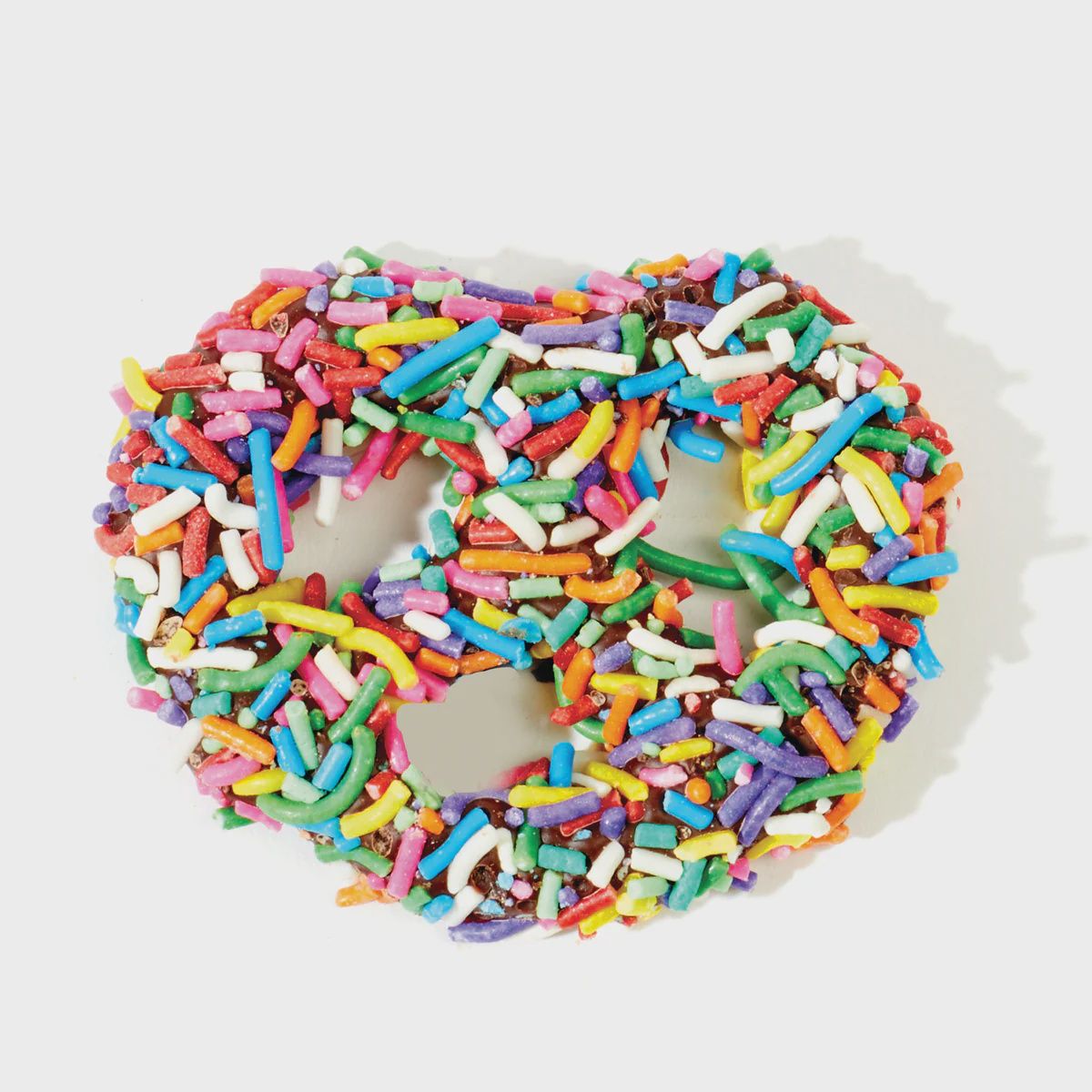 Chocolate Covered Pretzels w/ Rainbow Sprinkles Le Chocolate