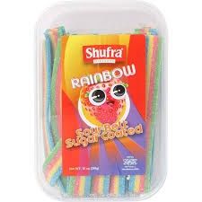 Shufra Rainbow Sour Belts Pack 10 oz